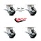 Service Caster 4 Inch Kingpinless Rubber on Aluminum Wheel Caster Brakes 2 Swivel Locks, 4PK SCC-KP30S420-RAR-SLB-BSL-2-SLB-2 - alternate 7